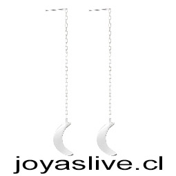 Aros de Plata chilena 950 Colgantes Lunas
