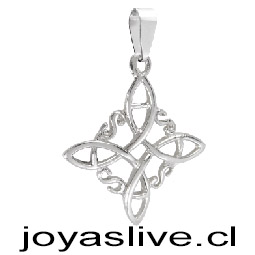 Dije Plata chilena 950 Nudo de Brujas 