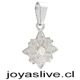 Dije Plata chilena 950 Nudo de Brujas Zafiro