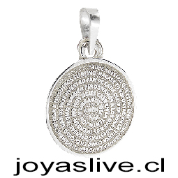 Dije Plata chilena 950 Padre Nuestro Redondo 