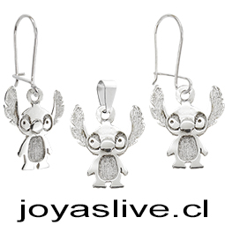 Conjunto de Plata chilena 950 Stitch