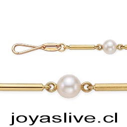 Pulsera de Oro 18 kl. con Perlas 