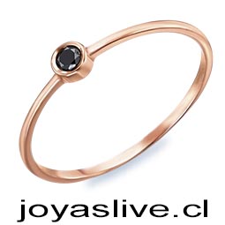 Anillo de Oro 18 kl. Chatón con Cristal fino
